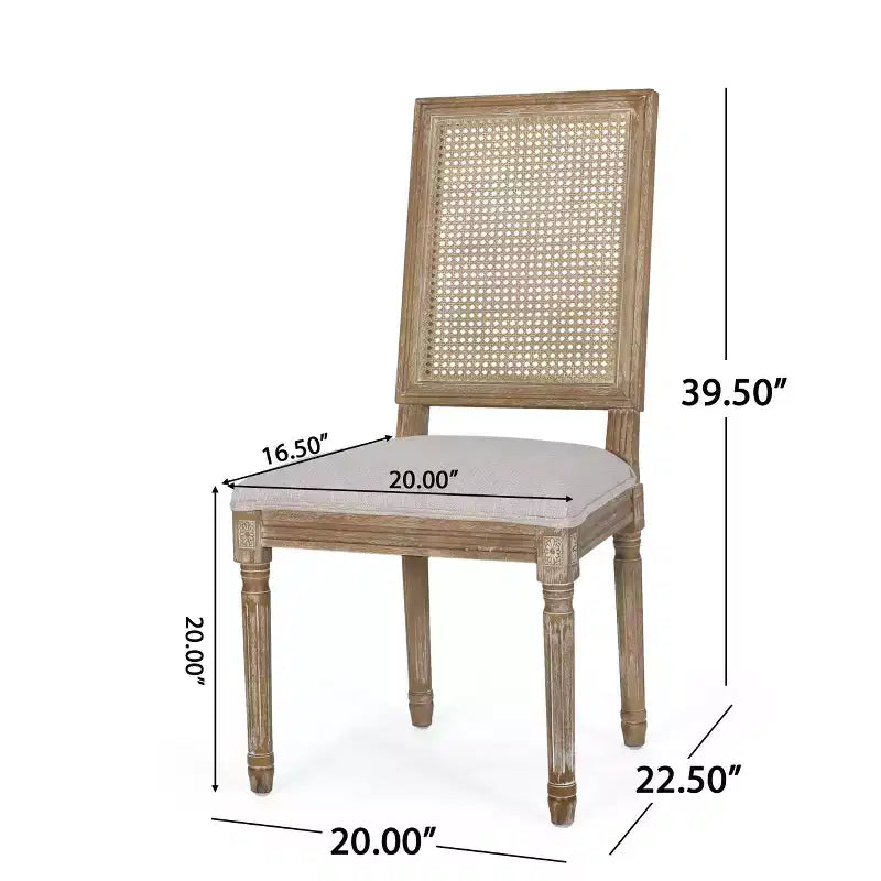 Christopher Knight Home Pampas Ensemble de salle à manger extensible 7 pièces en tissu et rotin style rustique français