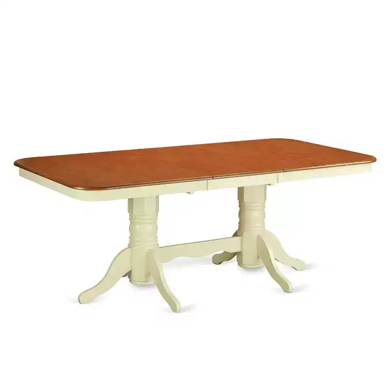 Ensemble de salle à manger rectangulaire - Ensemble table et chaises 5 pièces - Table 152x198 cm avec rallonge - Design moderne de ferme