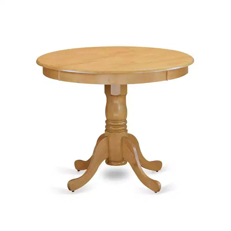 Table de salle à manger 5 pièces en chêne naturel avec plateau en bois massif et 4 chaises