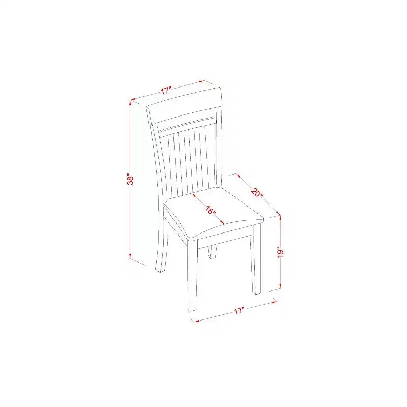 Ensemble Table et Chaises de Cuisine - Chaises en Bois - Table Finition Cappuccino - Assise en Lin - Petite Table Ronde