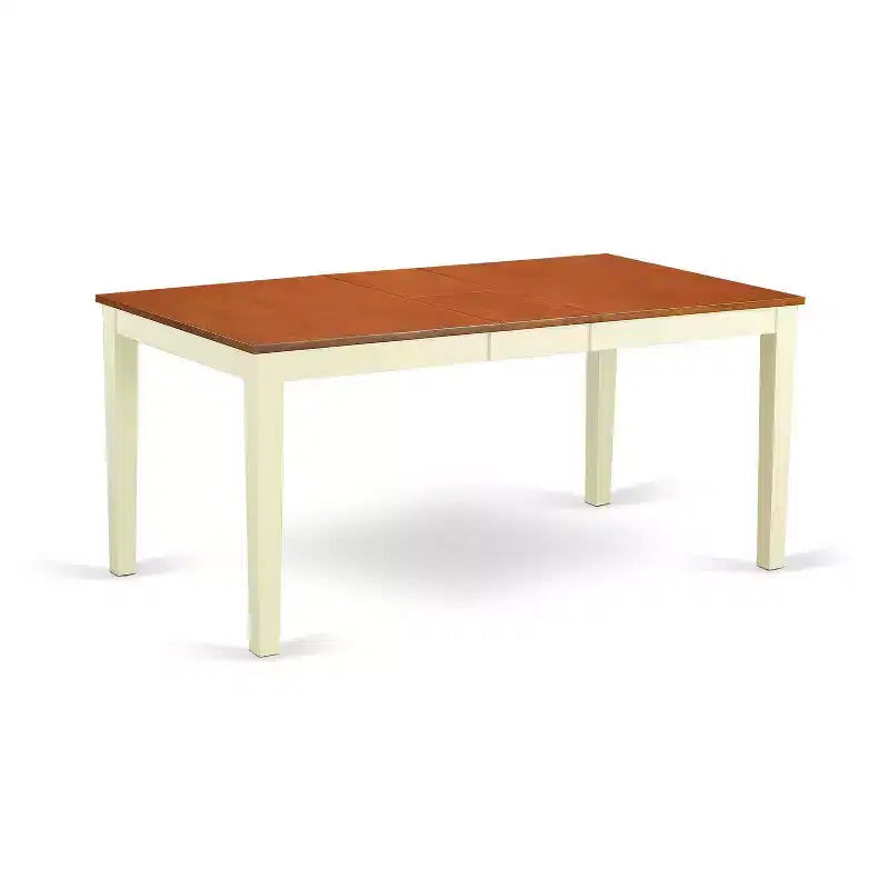 Salle à manger gothique 7 pièces Table rectangulaire avec rallonge et 6 chaises à double dossier en X