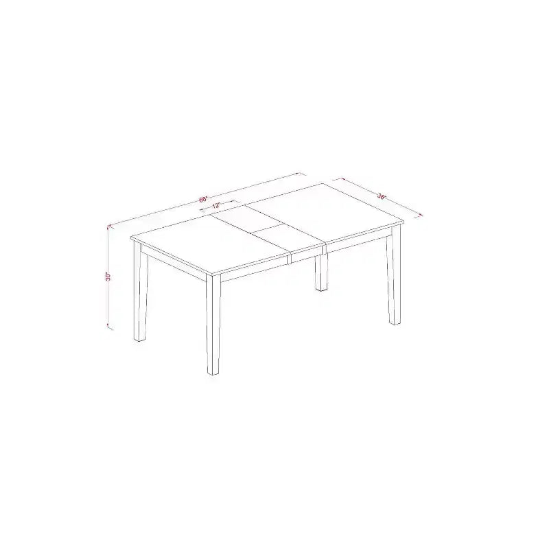 Salle à manger gothique 7 pièces Table rectangulaire avec rallonge et 6 chaises à double dossier en X
