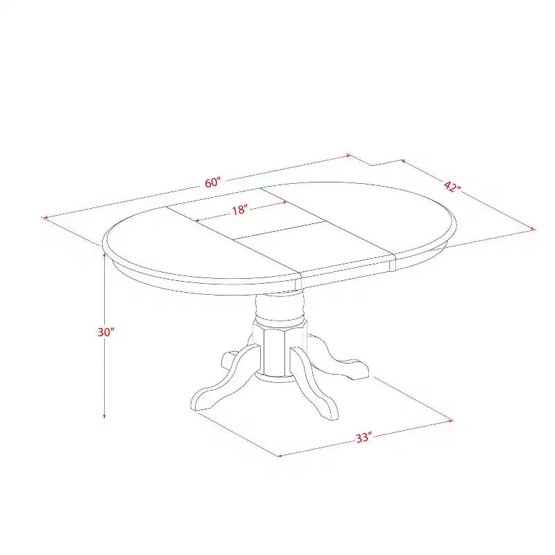 Table à manger HomeStock 7 pièces avec plateau en bois massif finition cerisier et crème, et 6 chaises