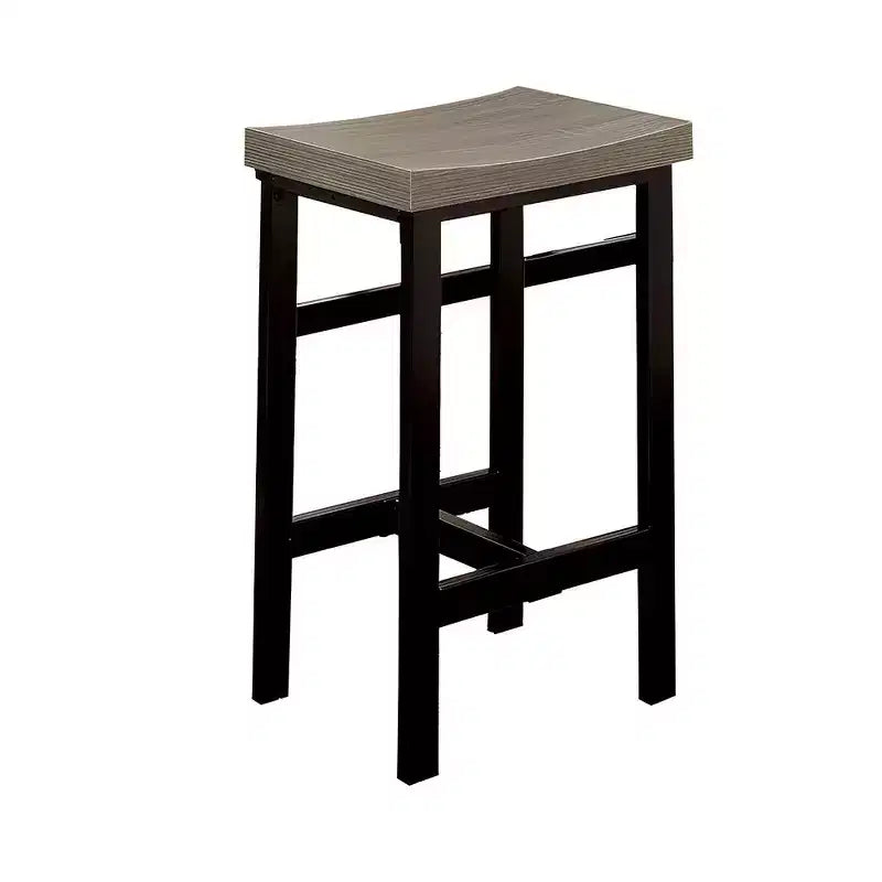 Ensemble de table de comptoir 5 pièces Royal Hampton en bois, brun naturel et noir