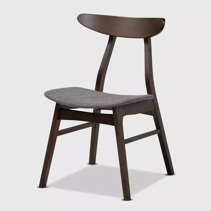Ensemble de salle à manger 5 pièces en bois et tissu Britte - Baxton Studio