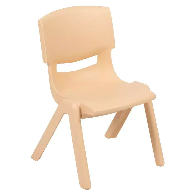 Flash Furniture Ensemble table d'activités demi-lune en plastique réglable en hauteur 35W x 65L avec 4 chaises