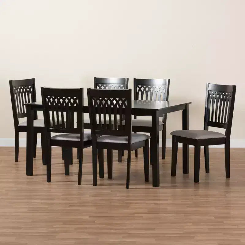 Ensemble de salle à manger Baxton Studio Genesis moderne en tissu et bois
