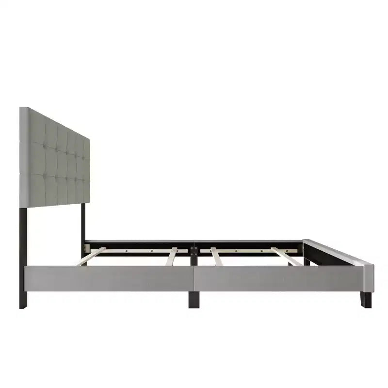 Lit panneau Sara Home Design avec 2 tables de chevet gris