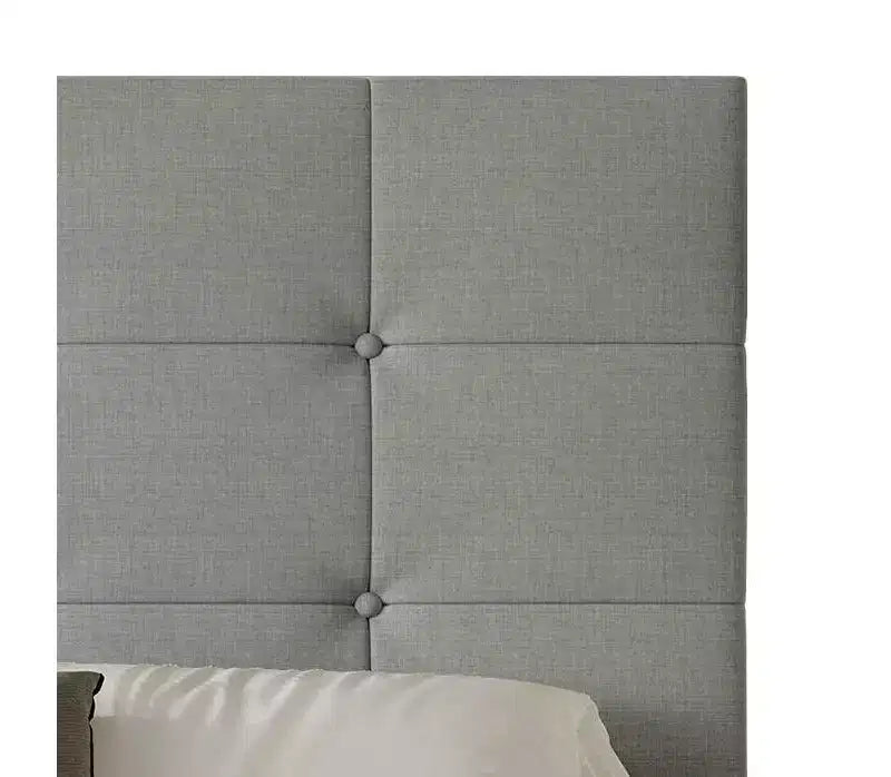 Lit panneau Sara Home Design avec 2 tables de chevet gris