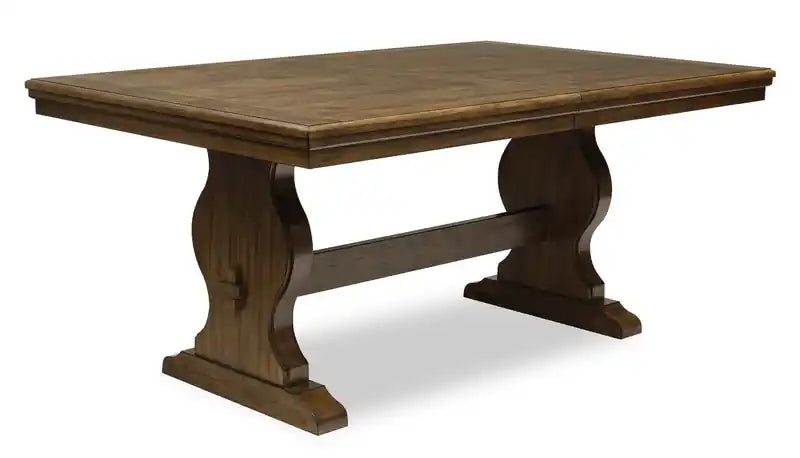Clara Dining Table with 68-86W Extension, Trestle Base