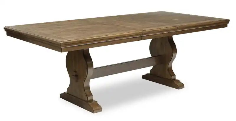 Table de salle à manger avec rallonge de 68 à 86 po de largeur, piètement tréteau