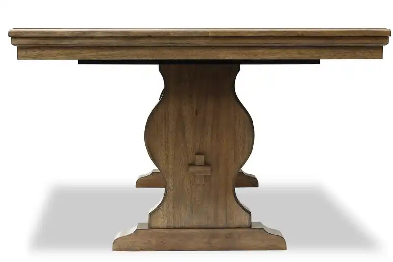 Table de salle à manger avec rallonge de 68 à 86 po de largeur, piètement tréteau