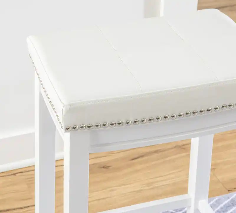 Tabouret de comptoir sans dossier en tissu