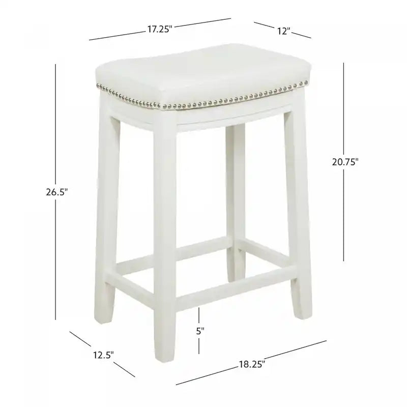 Tabouret de comptoir sans dossier en tissu