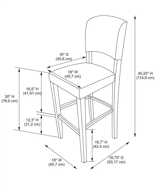 Tabouret de bar en similicuir