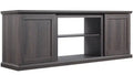 Manhattan Comfort Franklin 60 TV Stand with 2 Doors & Open Shelves - Heavy Brown
