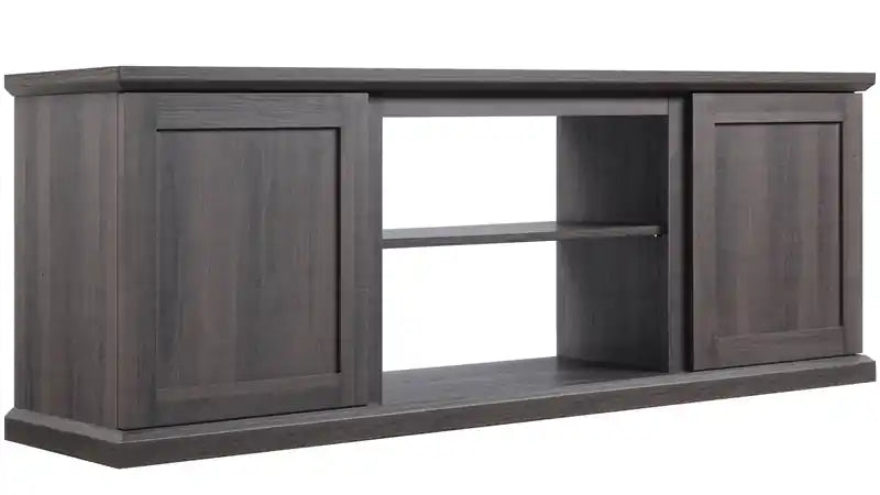Manhattan Comfort Franklin 60 TV Stand with 2 Doors & Open Shelves - Heavy Brown