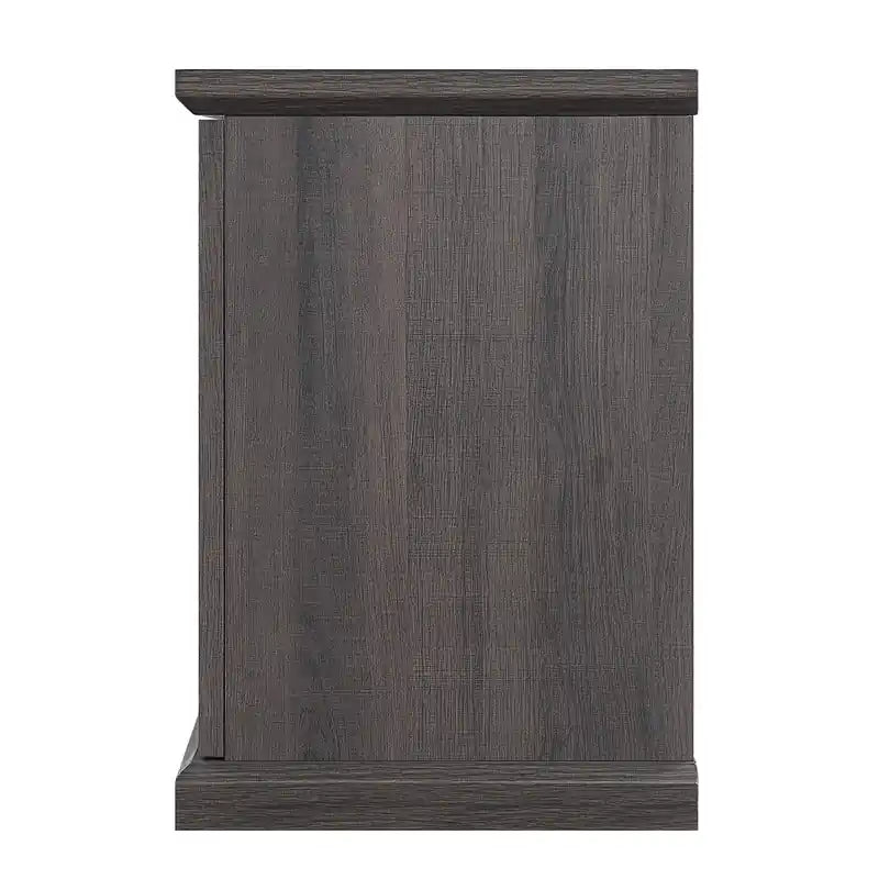 Meuble TV 60" avec 2 portes et étagères ouvertes - Marron foncé