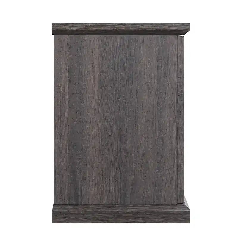 Meuble TV 60" avec 2 portes et étagères ouvertes - Marron foncé