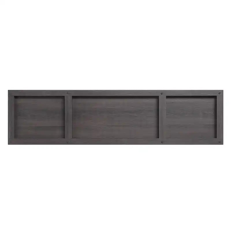 Meuble TV 60" avec 2 portes et étagères ouvertes - Marron foncé