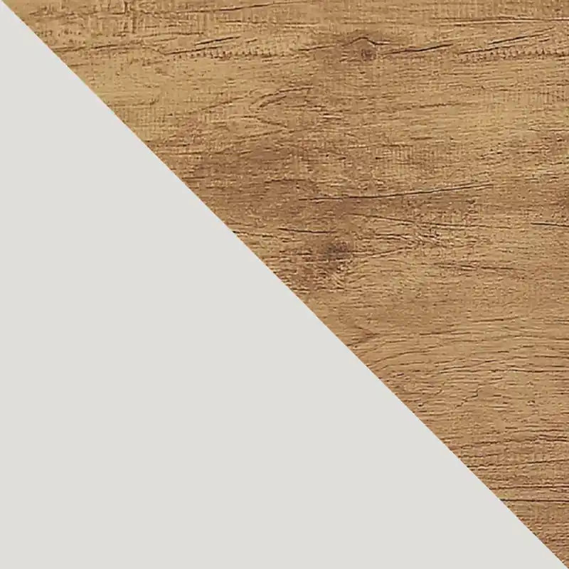 53,94 Meuble TV moderne du milieu du siècle avec pieds en bois massif - Blanc cassé et naturel