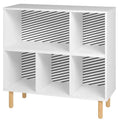 Manhattan Comfort Essex 33.66 Low Bookcase with 5 Shelves - White & Zebra