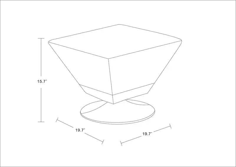 Ottoman pivotant Diamond en chrome poli