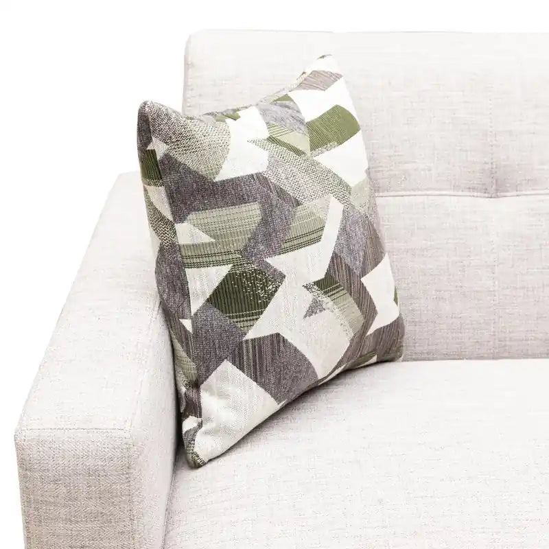 Canapé Condo en Tissu Effet Lin avec Pieds en Bois - Gris Anthracite
