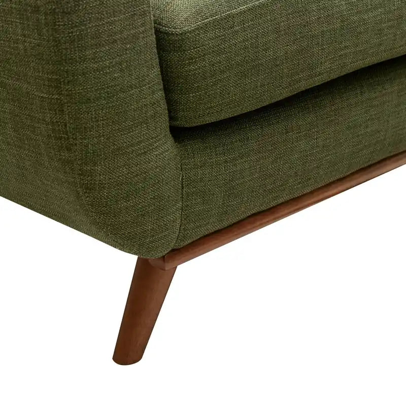Canapé Condo en Tissu Effet Lin avec Pieds en Bois - Gris Anthracite