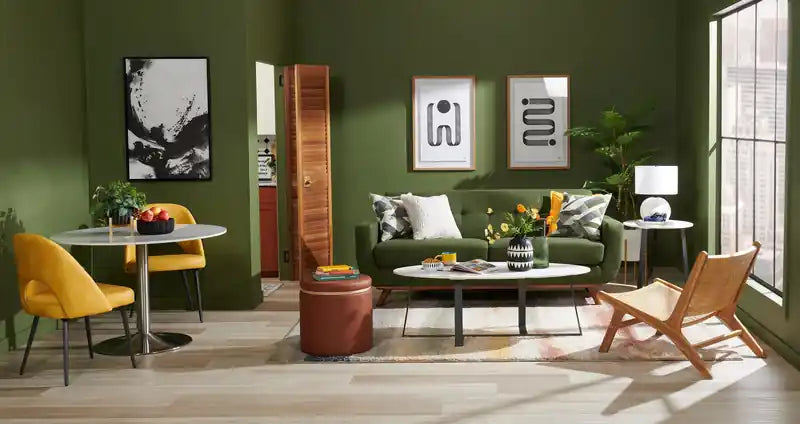 Canapé Condo en Tissu Effet Lin avec Pieds en Bois - Gris Anthracite