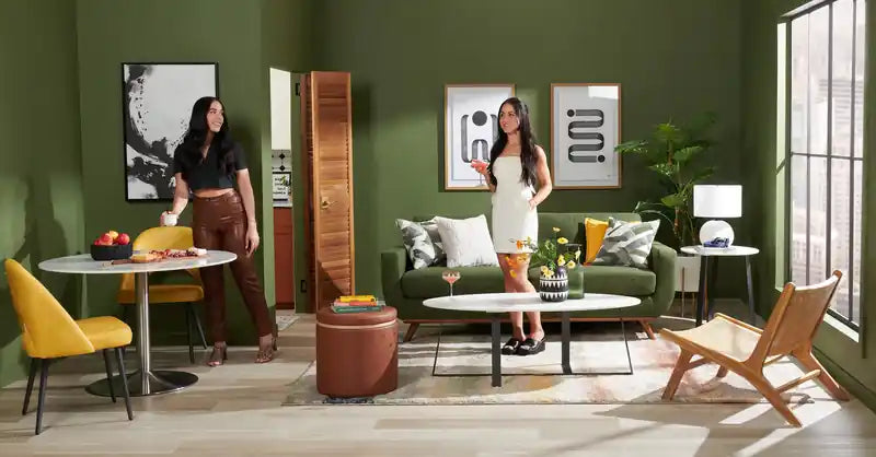 Canapé Condo en Tissu Effet Lin avec Pieds en Bois - Gris Anthracite
