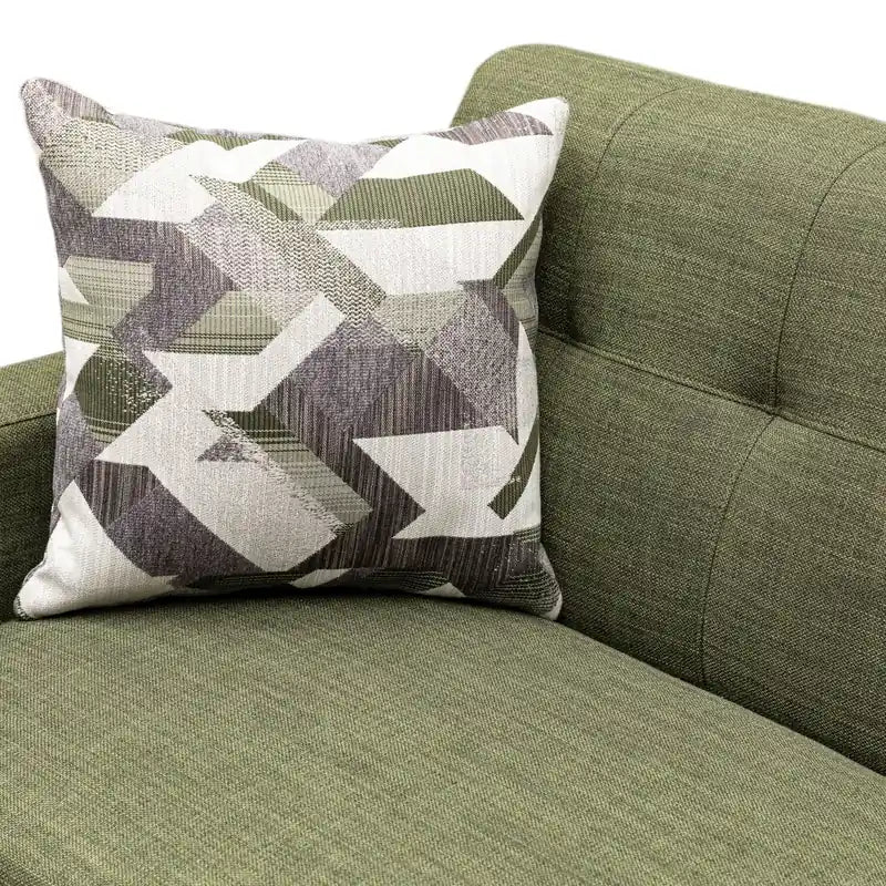 Canapé Condo en Tissu Effet Lin avec Pieds en Bois - Gris Anthracite