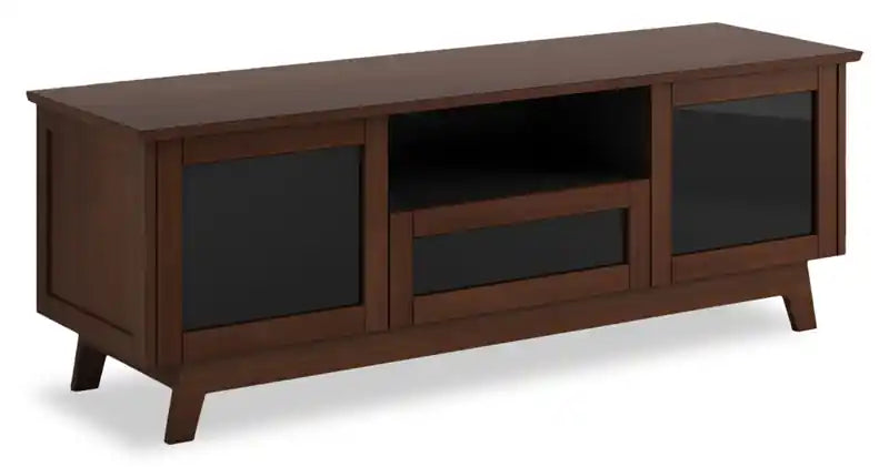 Heston 72 Premium TV Stand with Storage  Medium Walnut