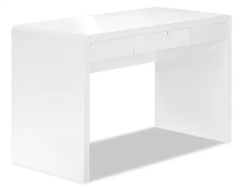 Hobson 47.25 Office Desk - Glossy White