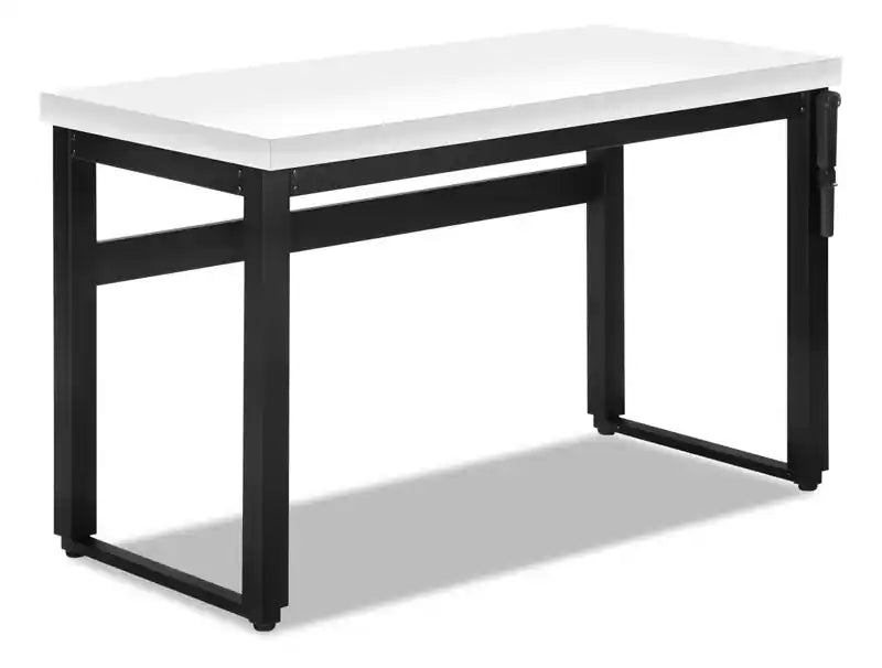 Kai 47.25 Adjustable Height Office Desk - White/Black