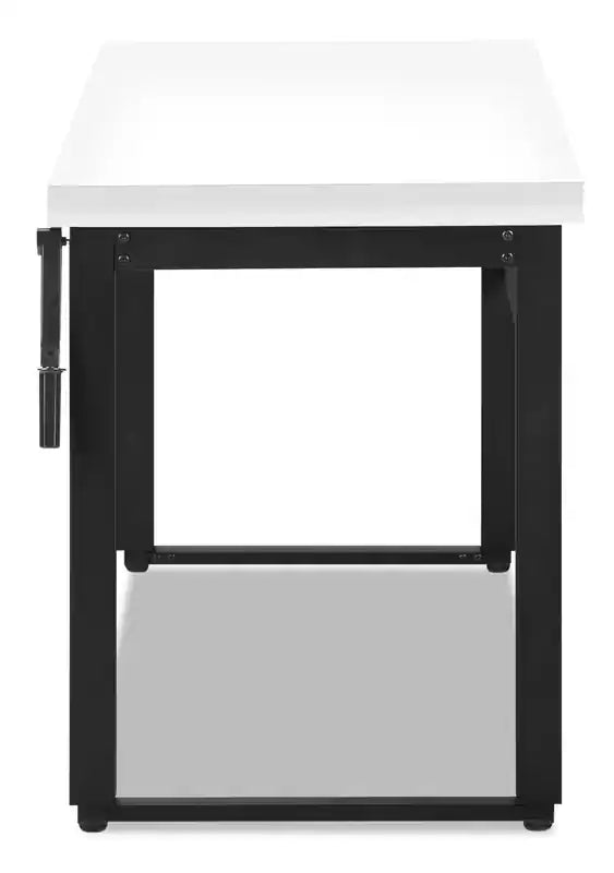 47.25 Bureau réglable en hauteur - Blanc/Noir