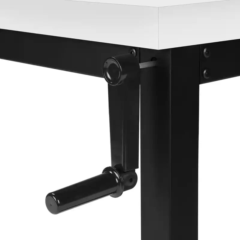 47.25 Bureau réglable en hauteur - Blanc/Noir