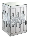 Lori 12 Mirrored Accent Table with Crystals