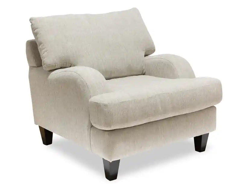36 Chaise en tissu avec pieds en bois - Gris anthracite