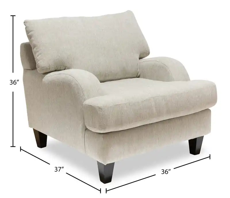 36 Chaise en tissu avec pieds en bois - Gris anthracite