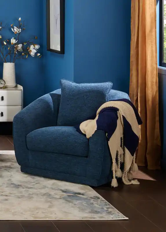 Fauteuil pivotant en tissu 34,5 po