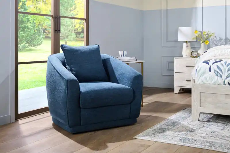 Fauteuil pivotant en tissu 34,5 po