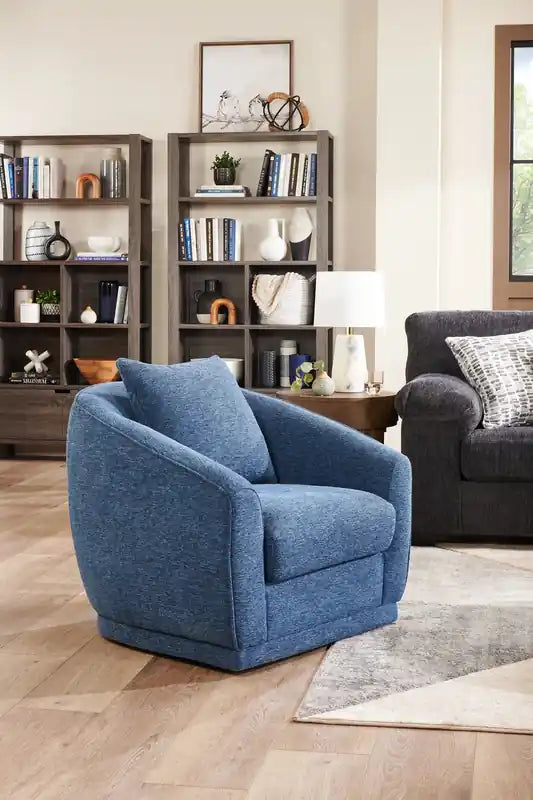 Fauteuil pivotant en tissu 34,5 po