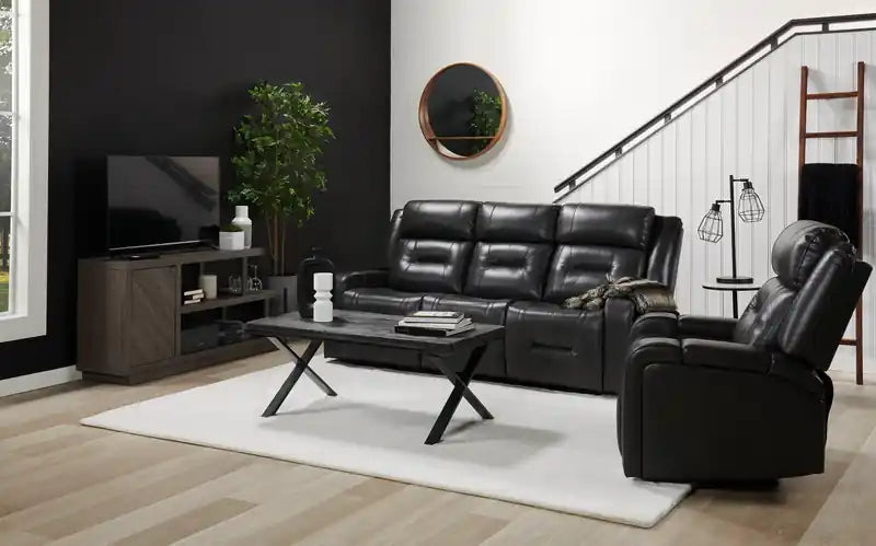 36.8 Fauteuil inclinable imitation cuir avec accoudoirs de rangement