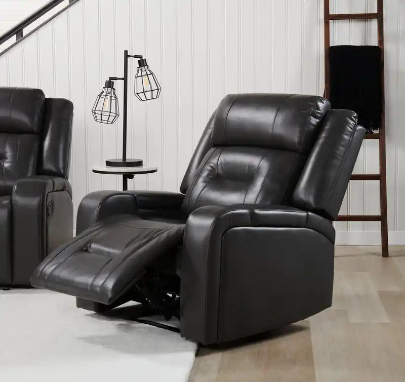 36.8 Fauteuil inclinable imitation cuir avec accoudoirs de rangement