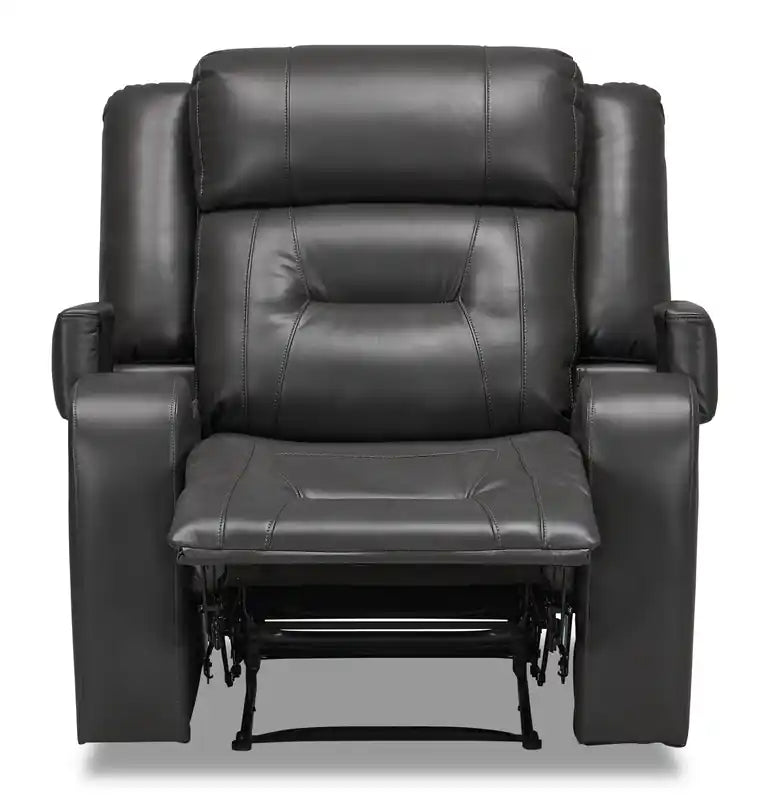 36.8 Fauteuil inclinable imitation cuir avec accoudoirs de rangement