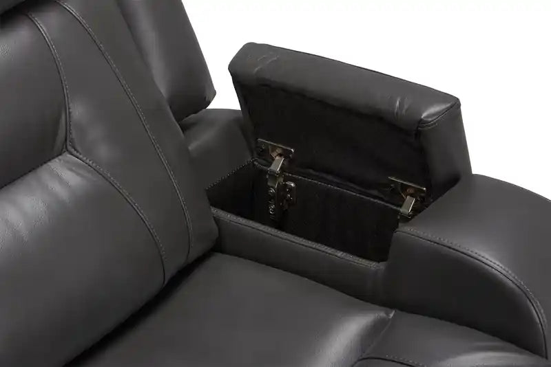 36.8 Fauteuil inclinable imitation cuir avec accoudoirs de rangement
