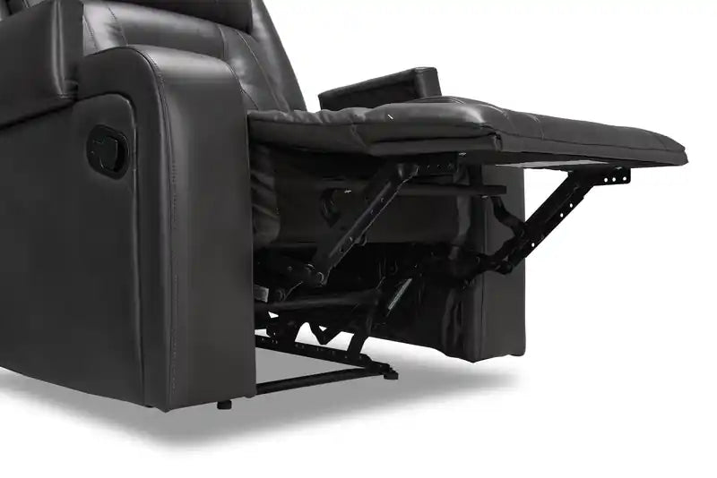 36.8 Fauteuil inclinable imitation cuir avec accoudoirs de rangement